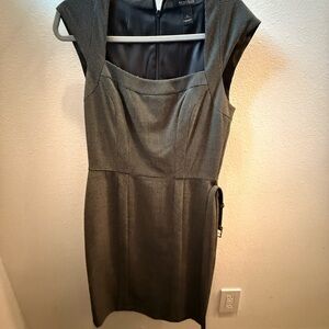 White House Black Market Elegant Gray Sleeveless Dress
